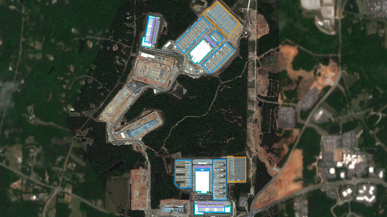 Satellite view of Microsoft Fairwater Atlanta