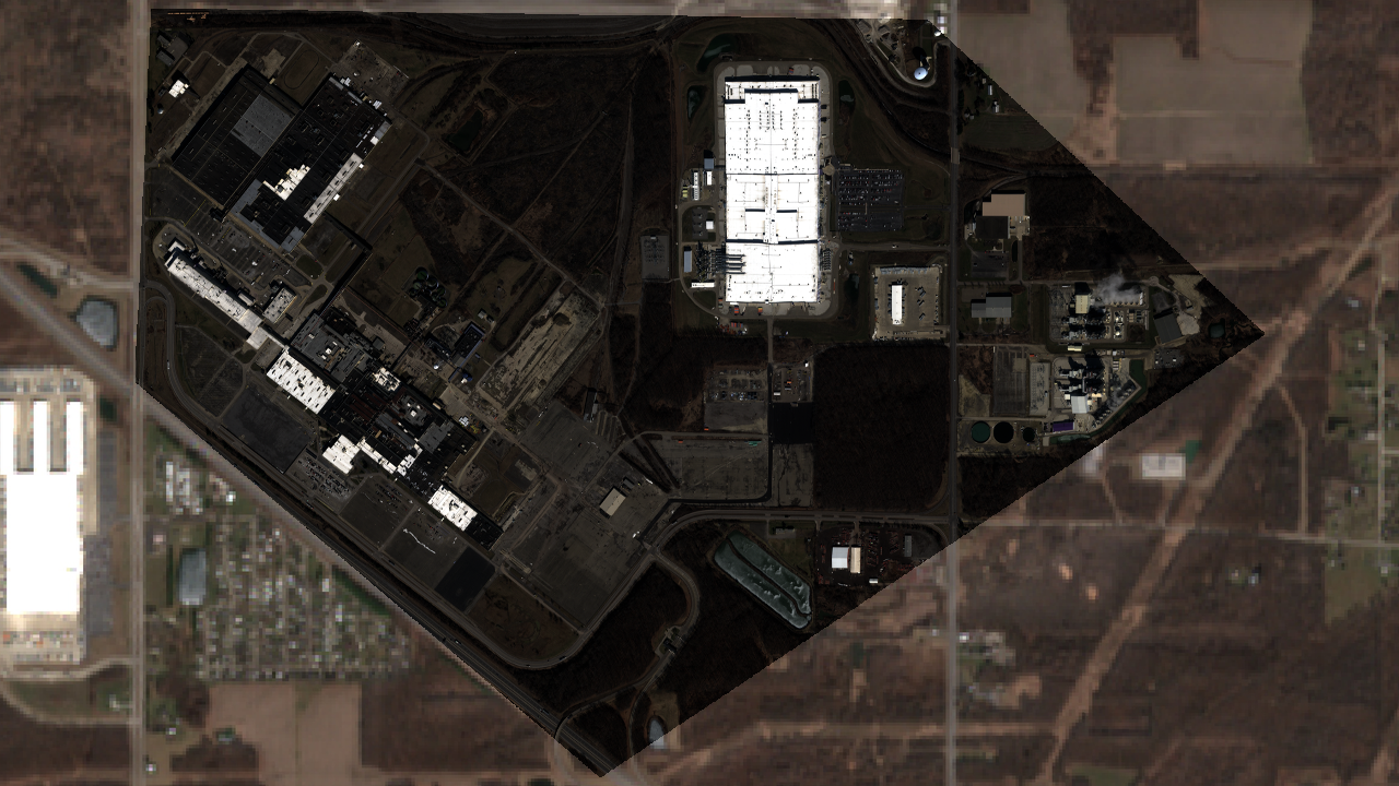 Satellite view of OpenAI Stargate Lordstown